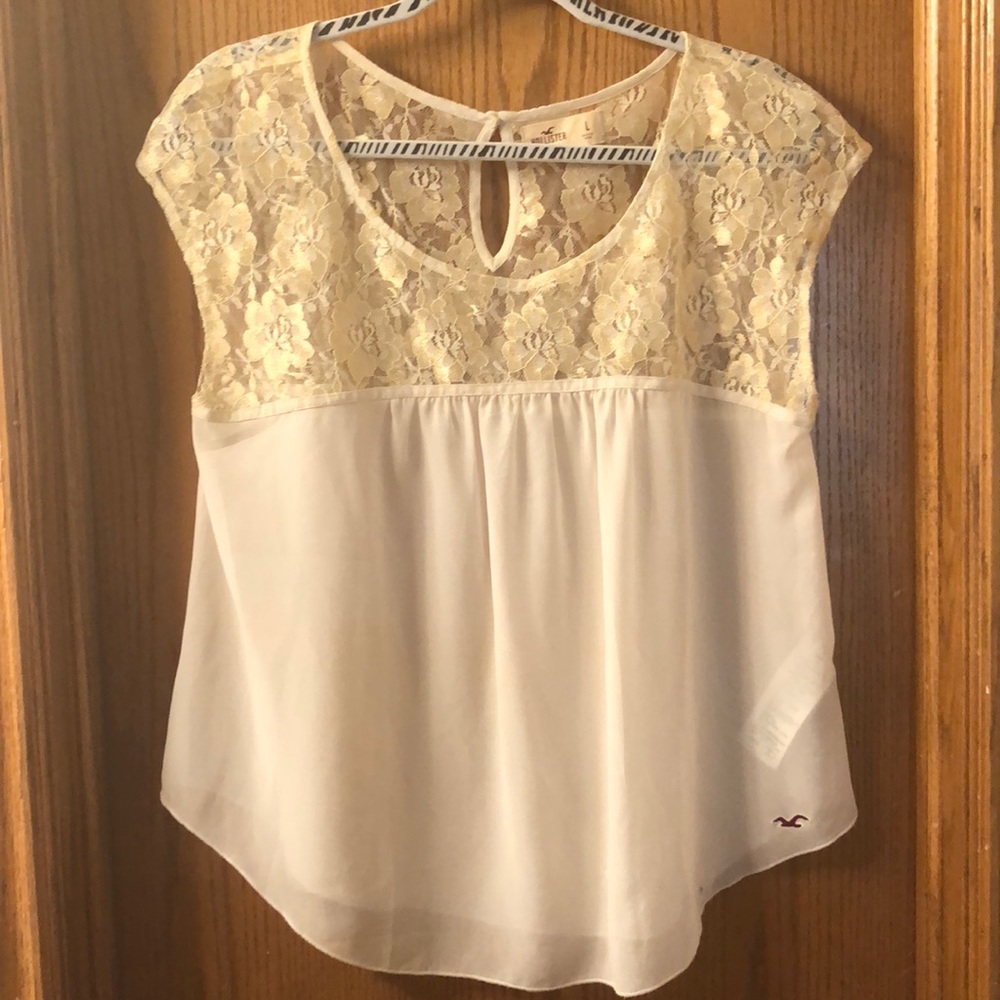 Cream and gold top